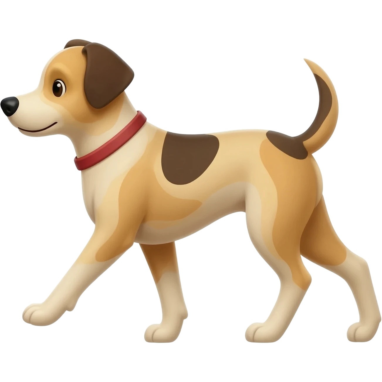 The dog is walking in the sun and is very hot emoji