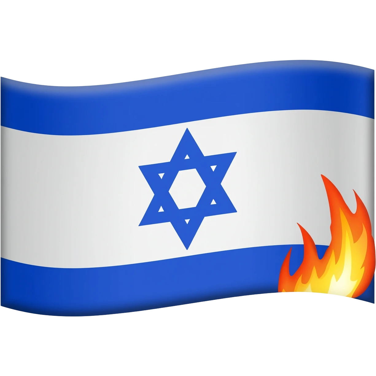 Burning flag of israel emoji