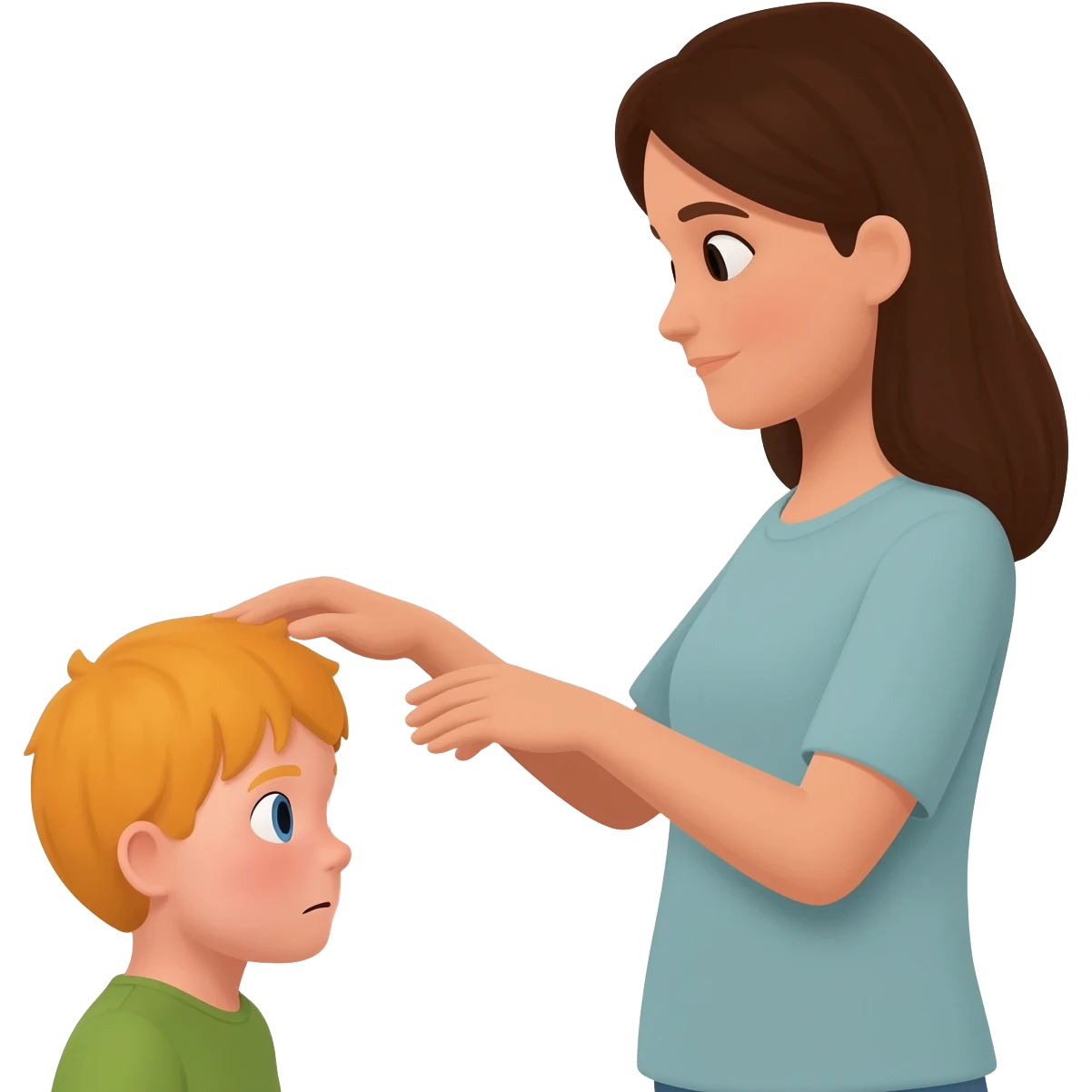 A woman spanking a childing a child emoji