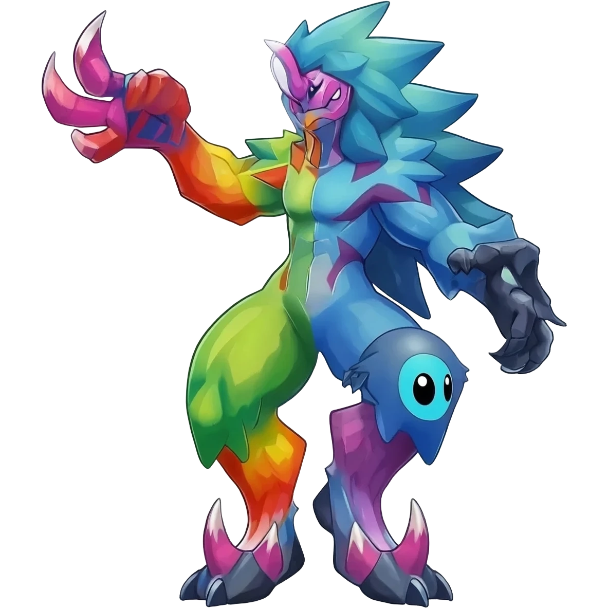 Colorful Exotic Meloetta-Mewtwo-Virizion-Venom-Stitch-Fakémon-creature-hybrid emoji