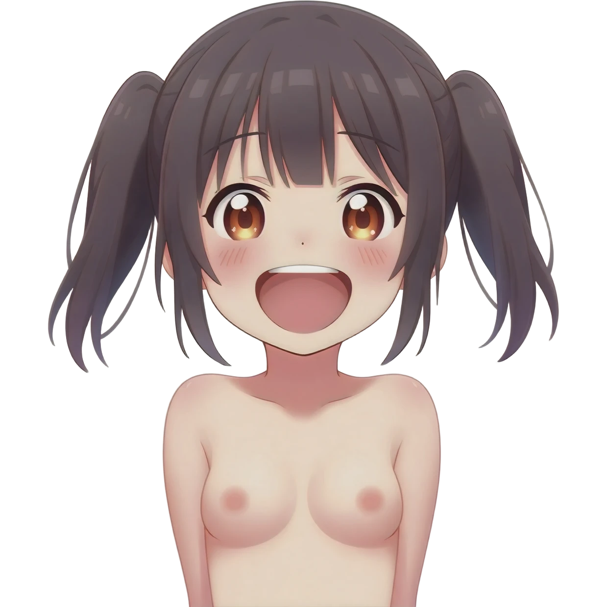 Blushingand giggle Anime girl nude whole body emoji