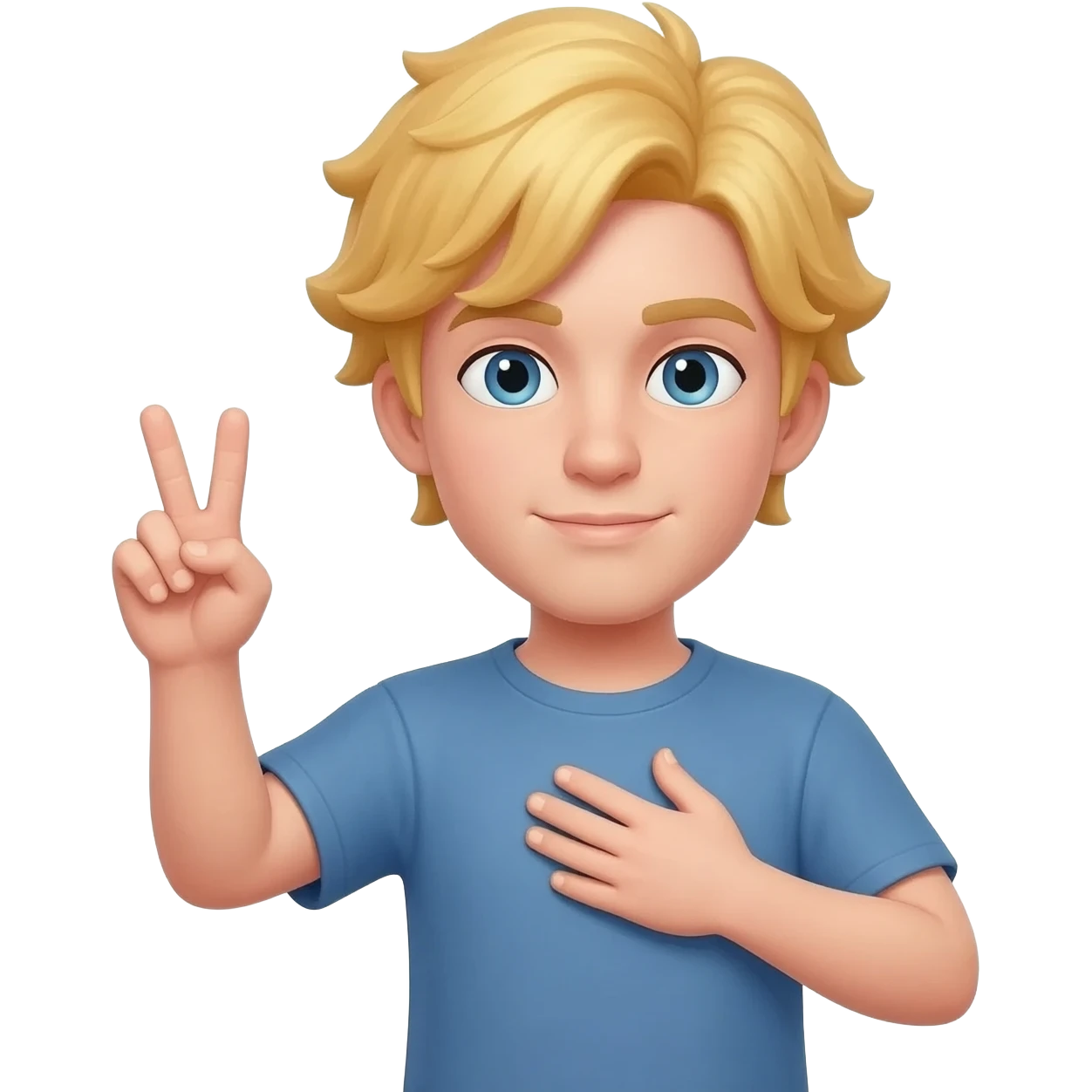 I want this 🫡✌️🫩 mixed   into 1 emoji  remove the  hand on the   chest with blond hair emoji