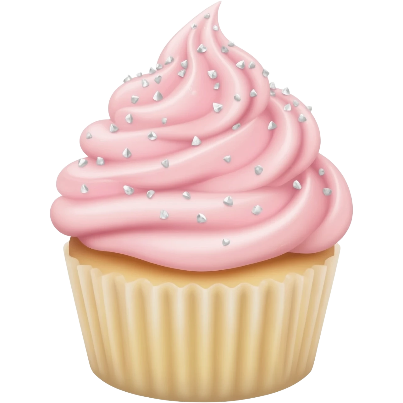 Cupcake with pink icing emoji