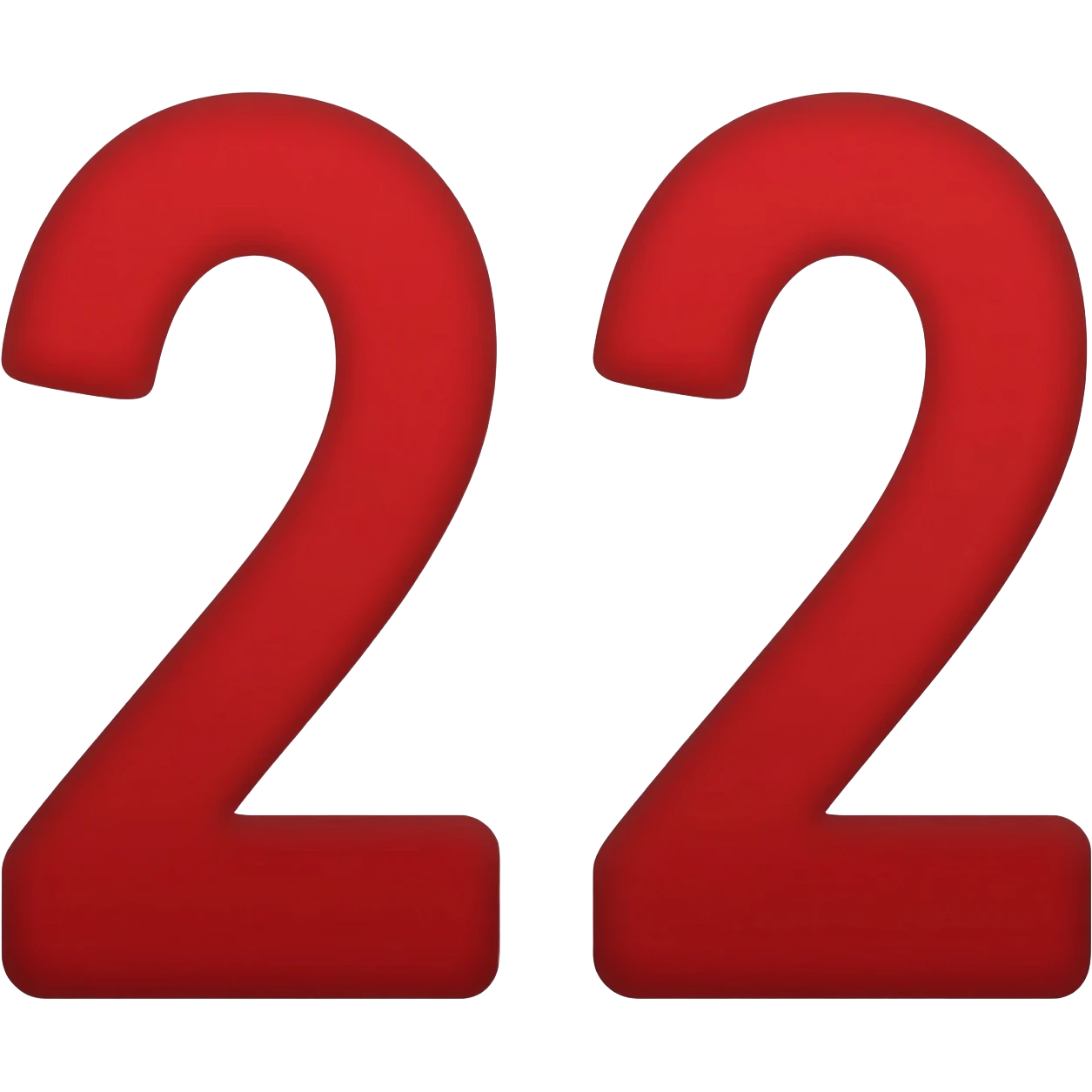 red 22 emoji