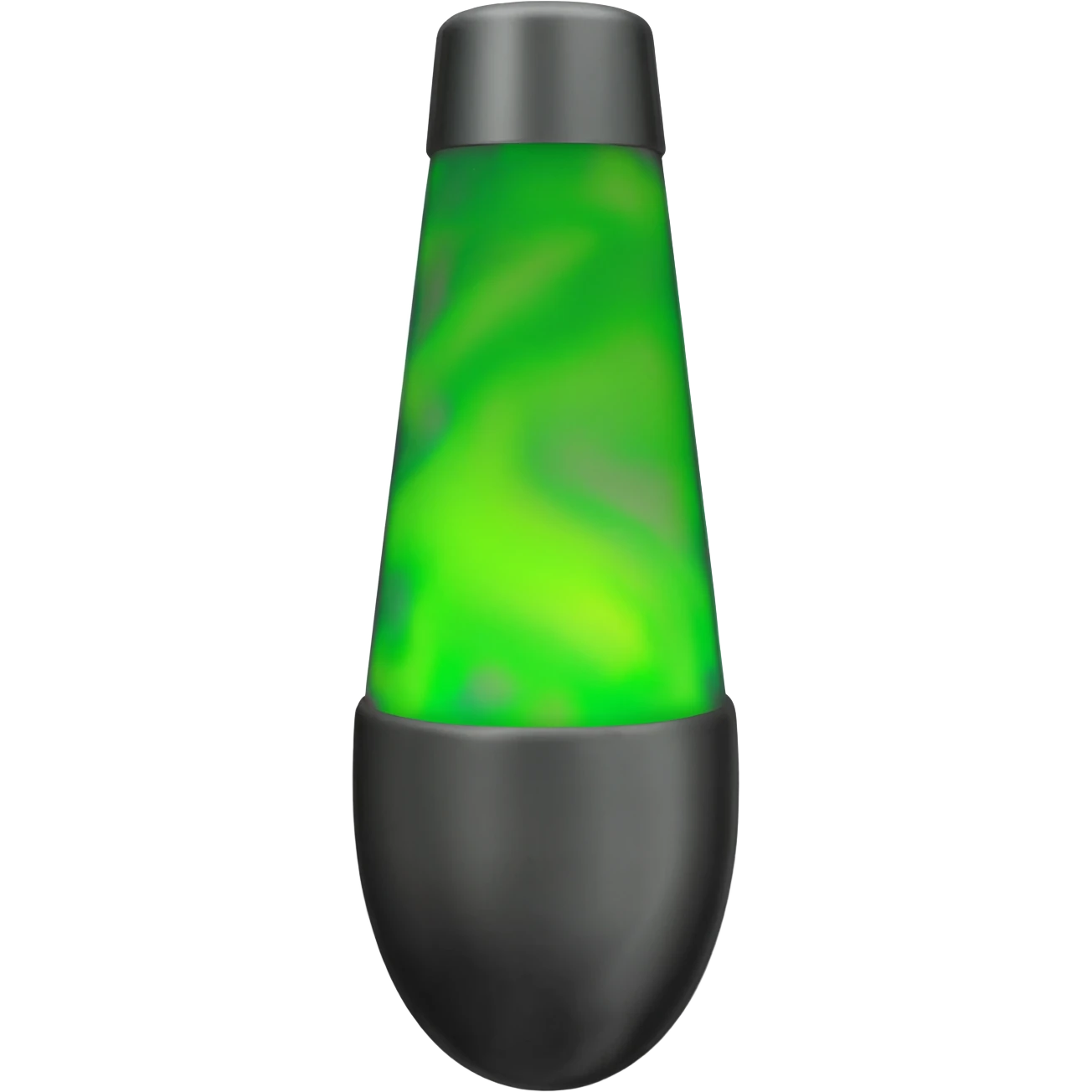 Neon green and black lava lamp emoji