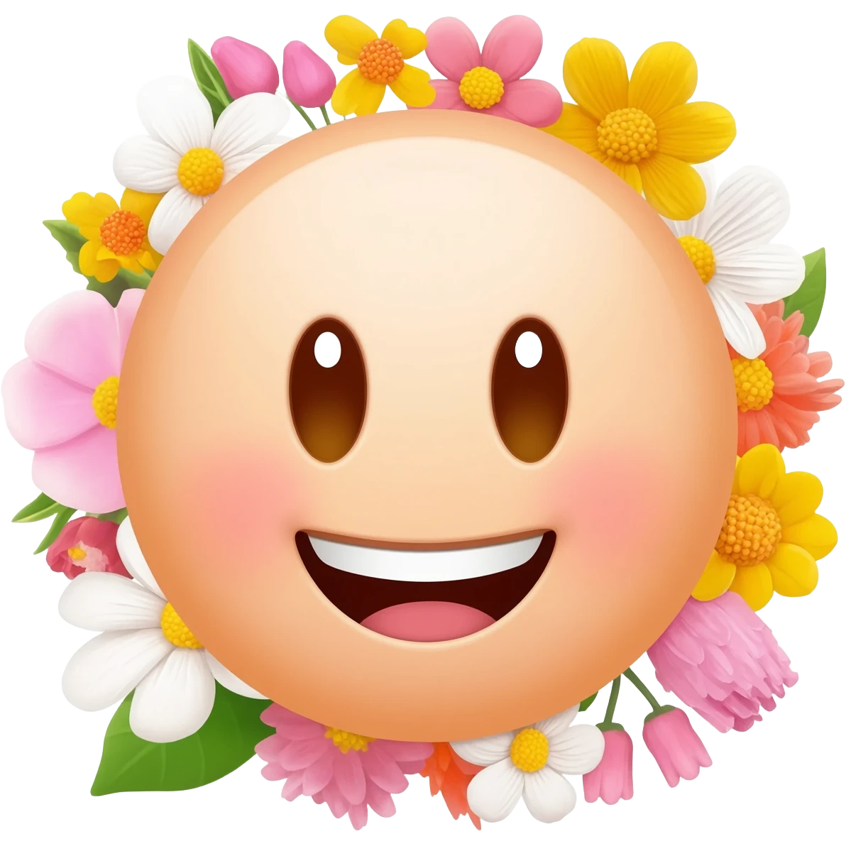 Face in Flowers memoji emoji