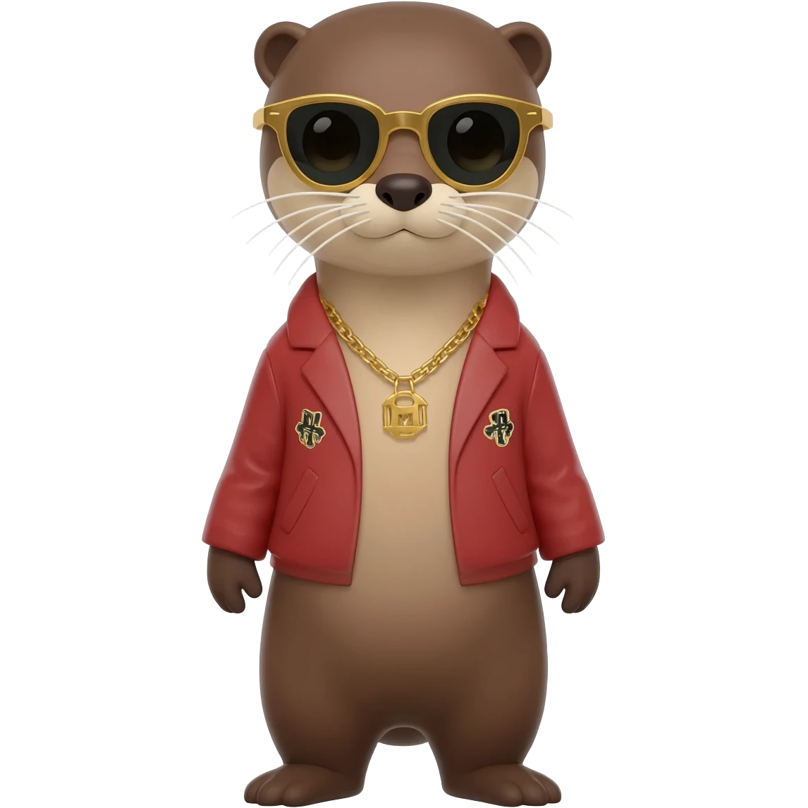 an otter with swag emoji