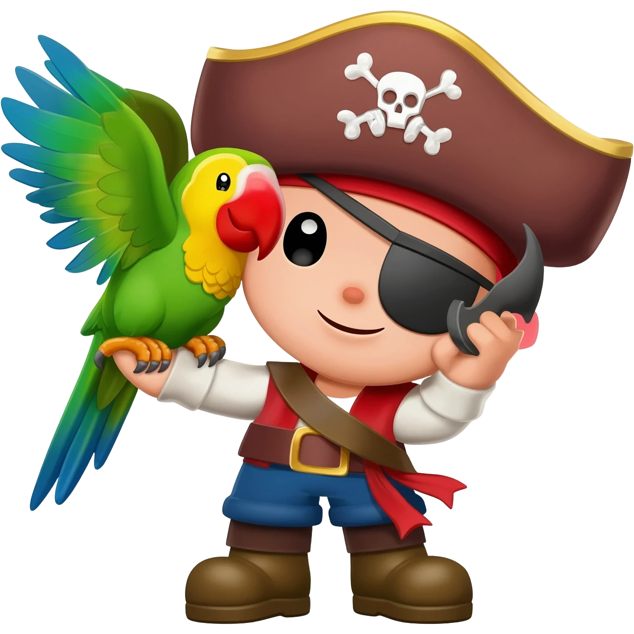 pirate and parrot emoji
