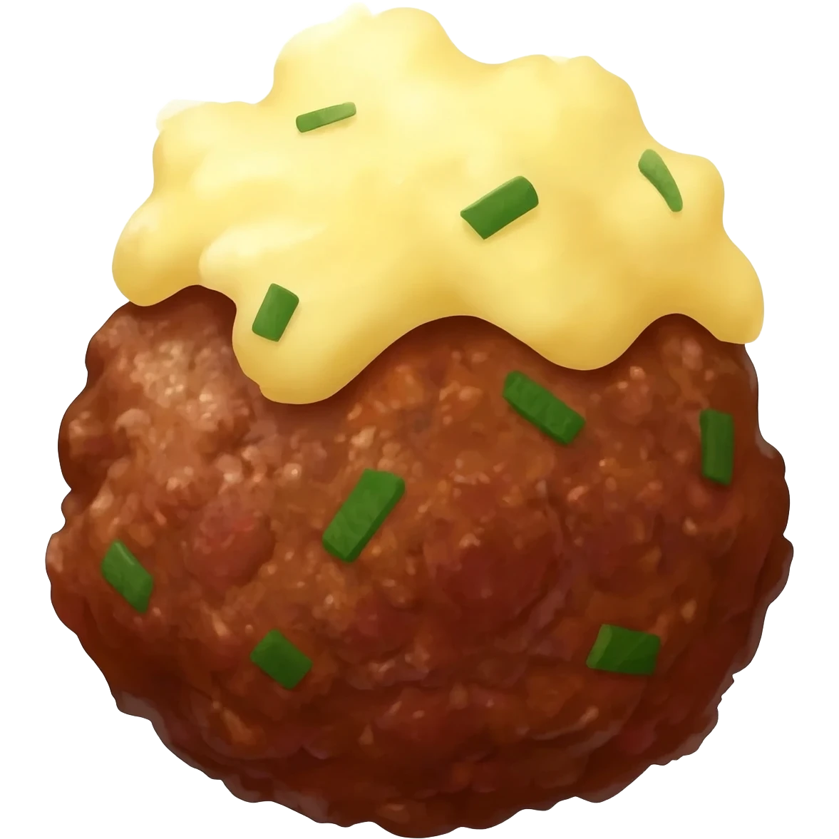 meatball and mashed potatoes emoji