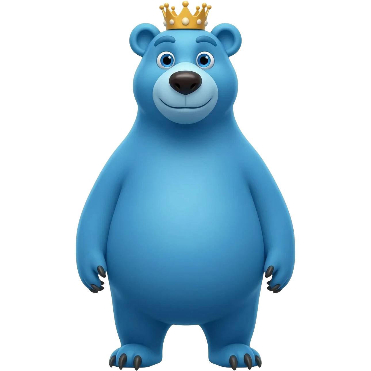 Full body blue bear royalty, Sir humps a lot emoji