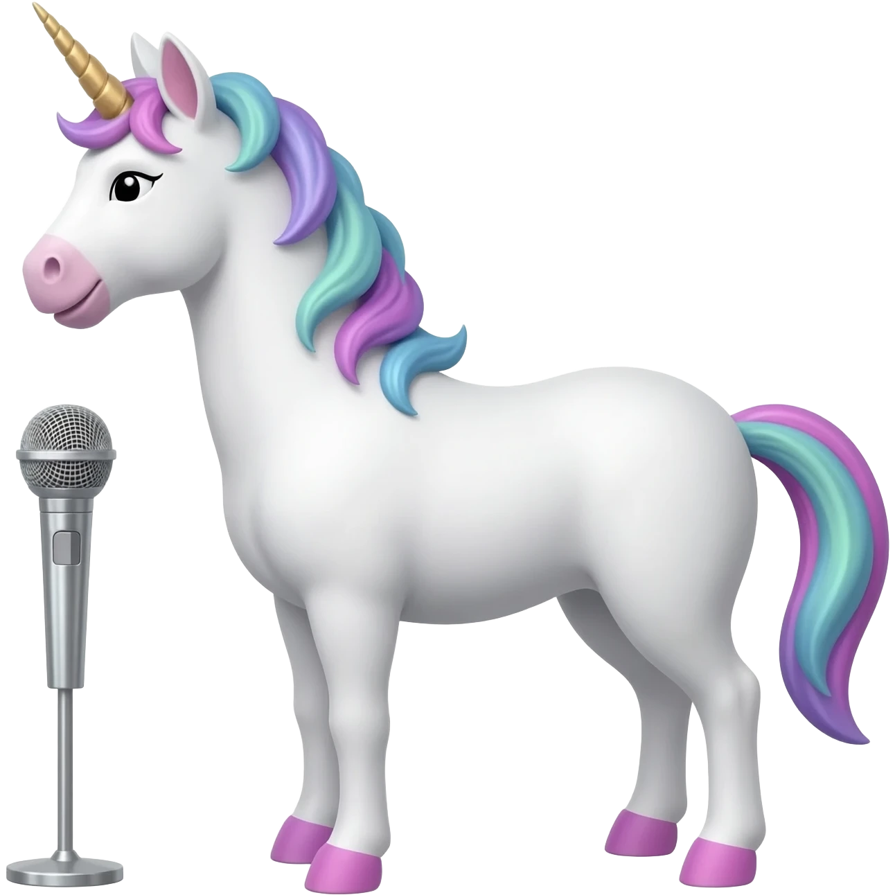 unicorn with microphone emoji