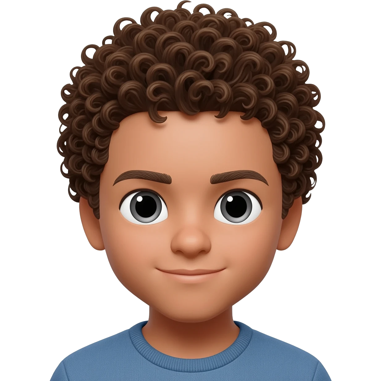 A boy with tight curled payos emoji