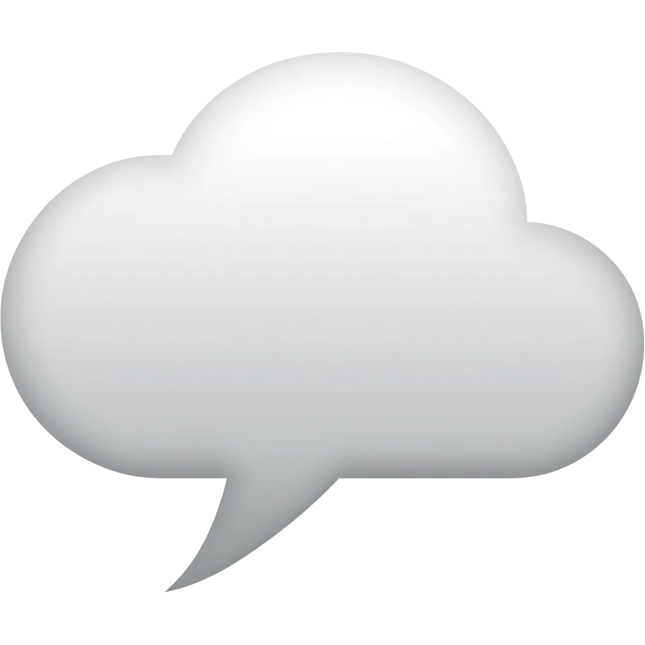 white cloud chat bubble with a f on it emoji