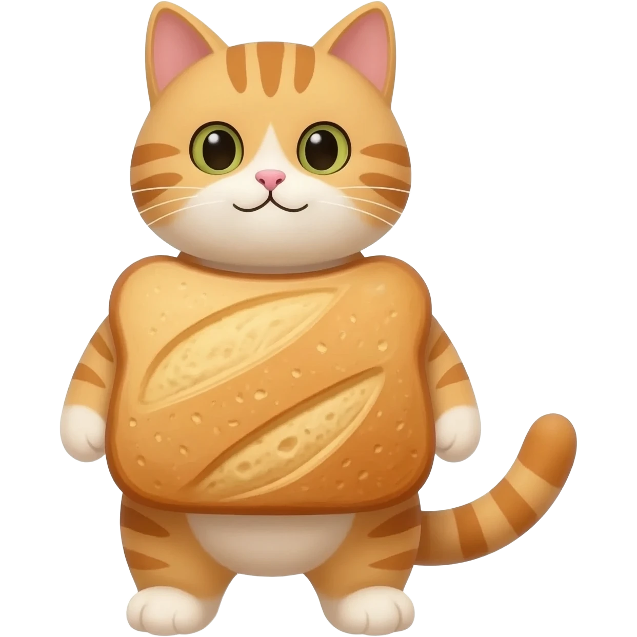 Gato con cuerpo de pan emoji