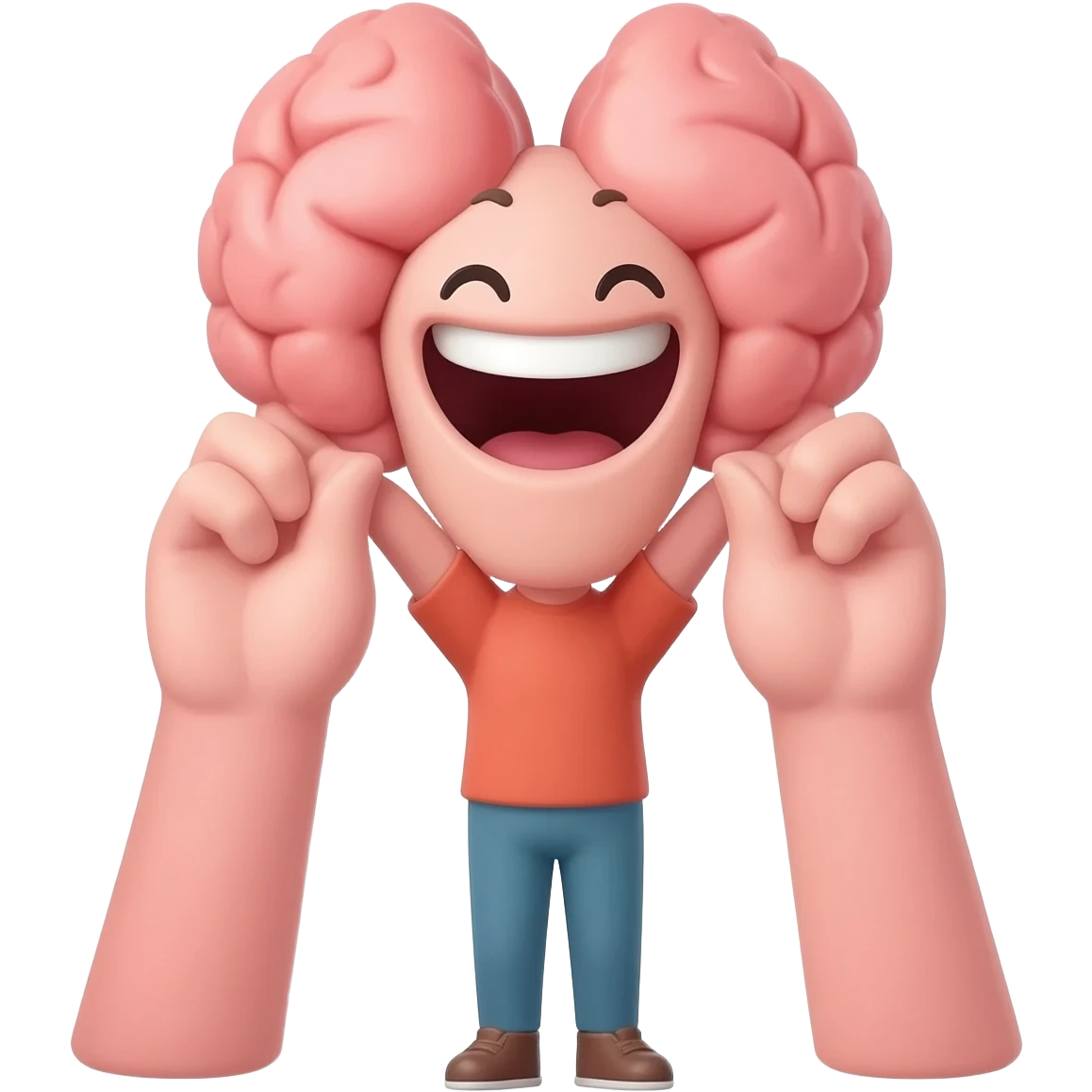 Mega mind with 2 haha making m's emoji