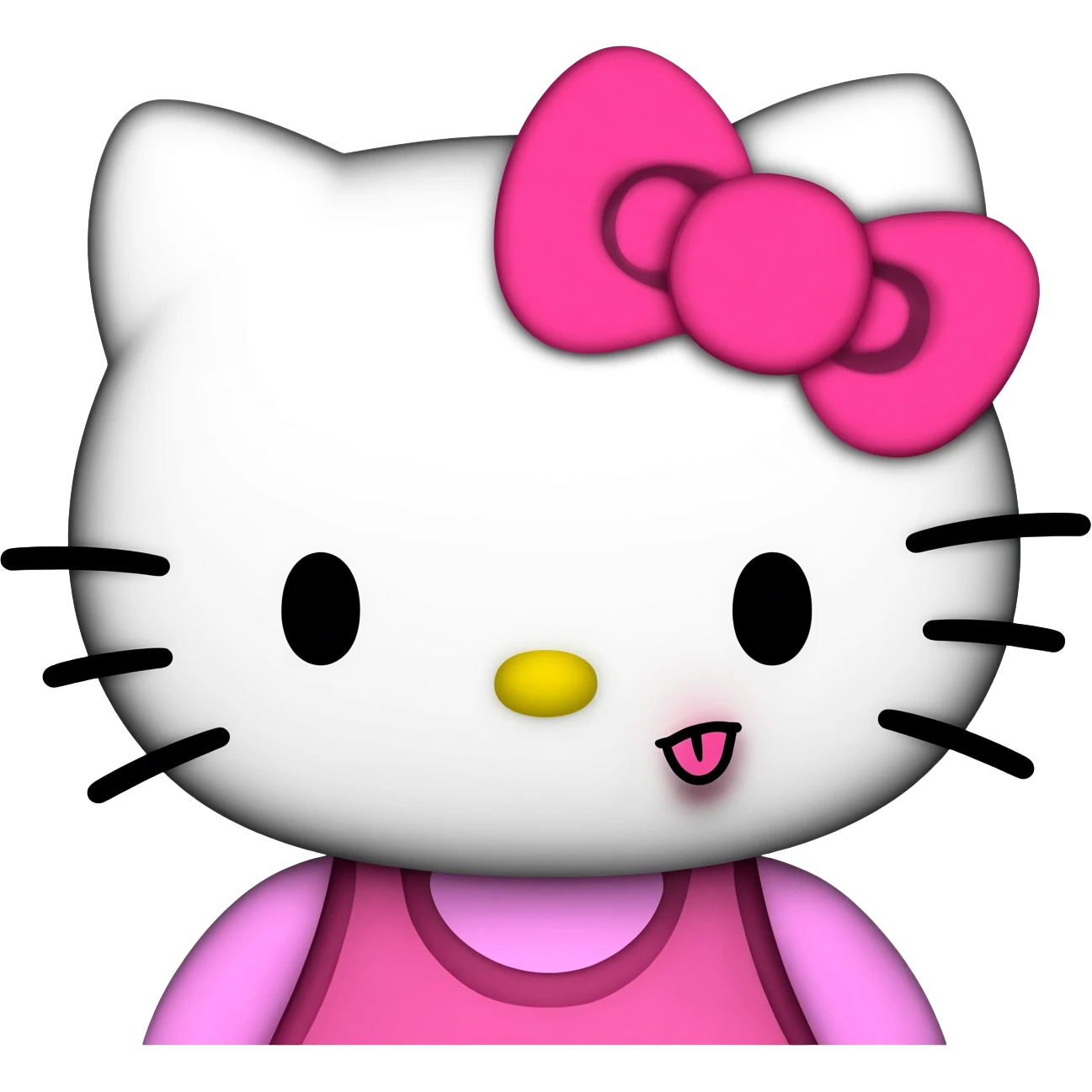 Hazme un emoji de hello kitty qué pueda copiar y pegar para una historia de ig, es un emoji de una hello kitty o así haciendo la boca tirando un besito emoji