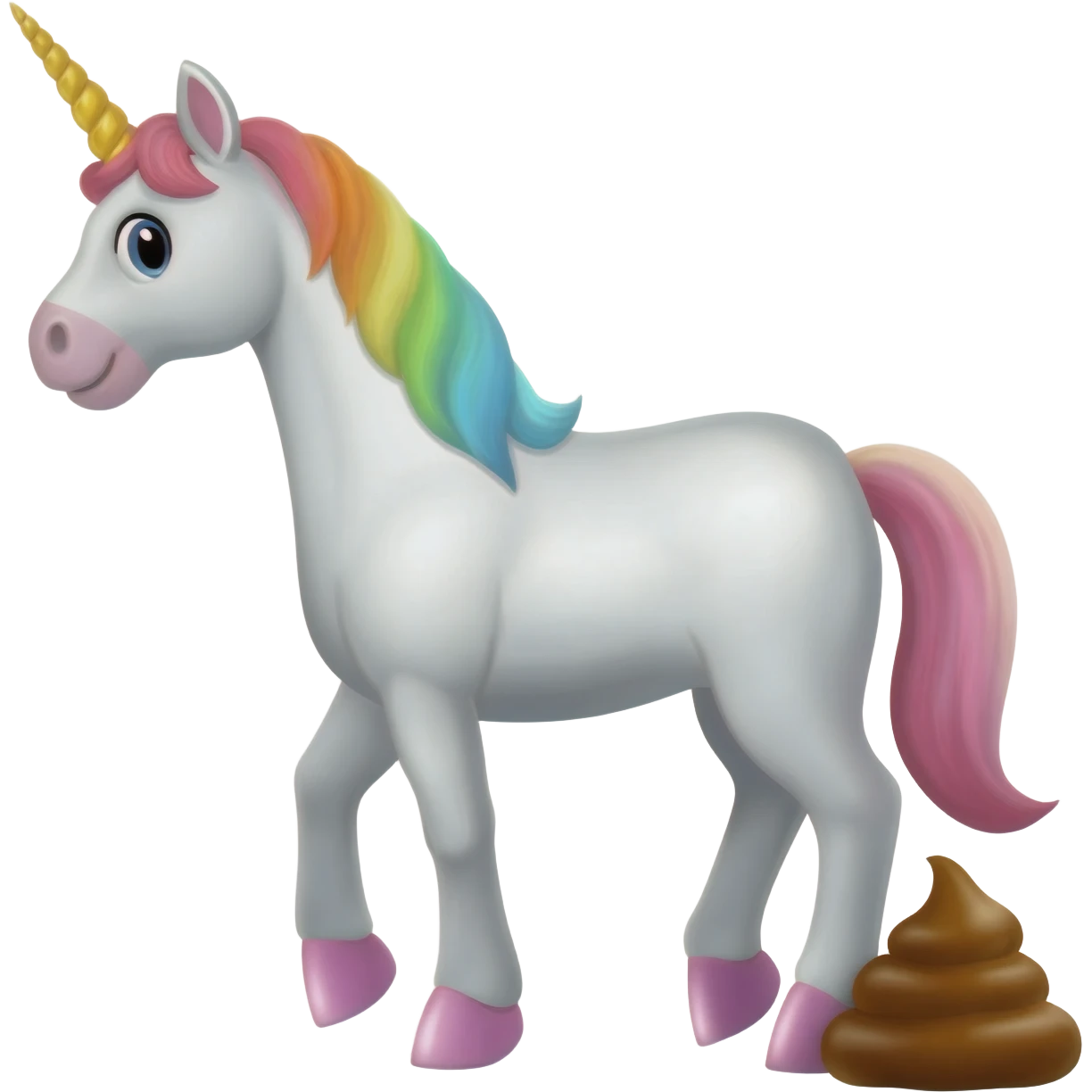 jednorožec a hovno u zadku emoji