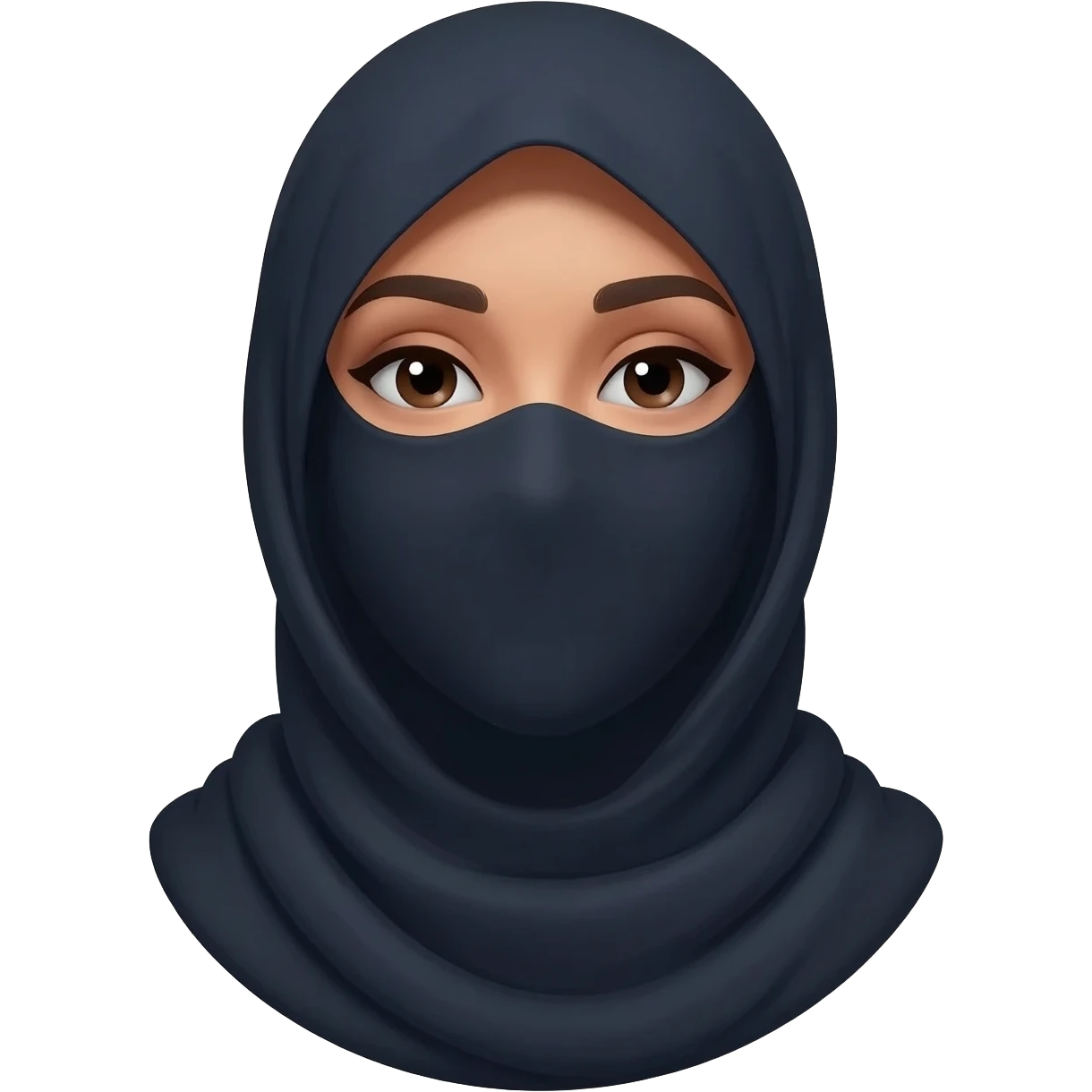 , this one is revealing Improve her niqab emoji