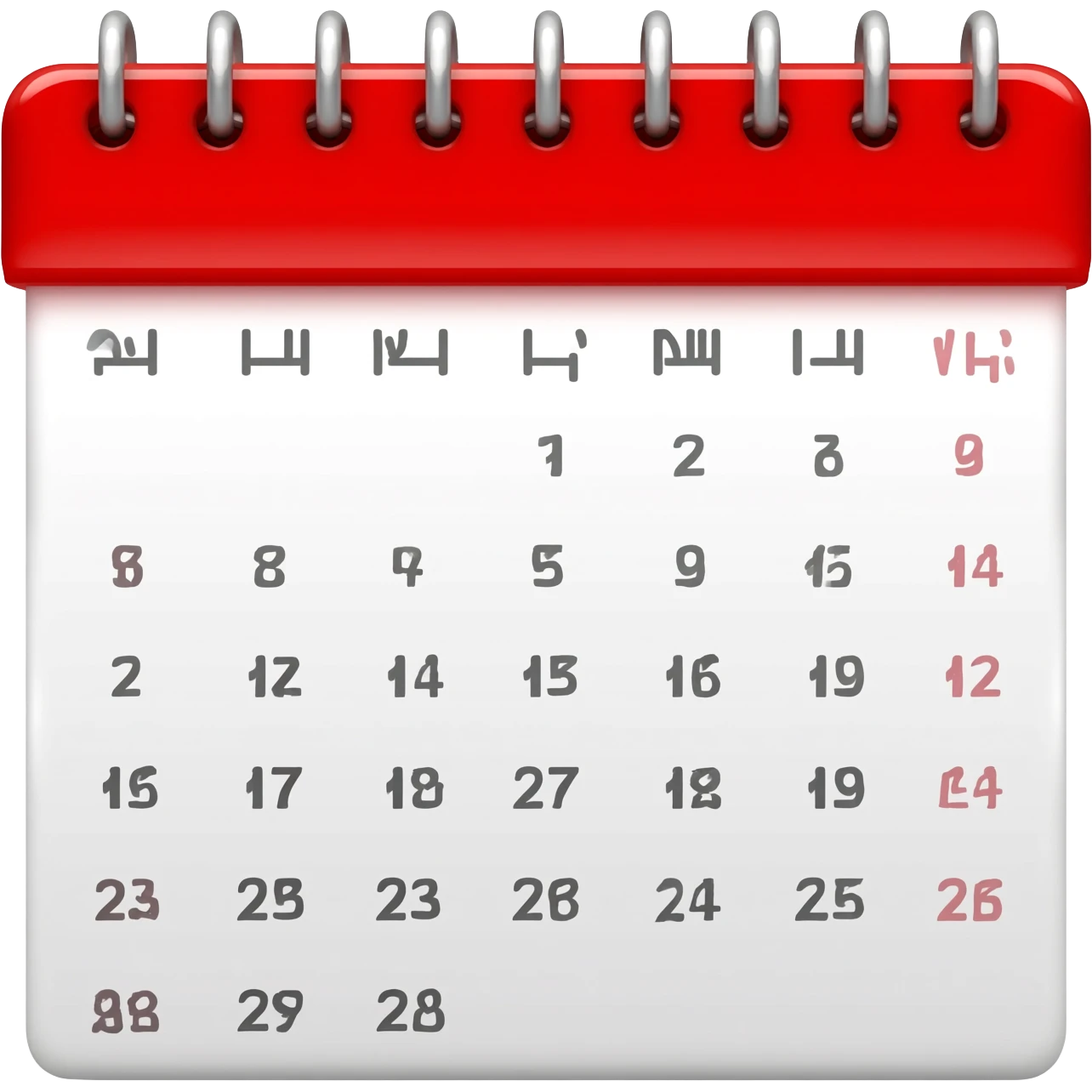Calendário vermelho emoji