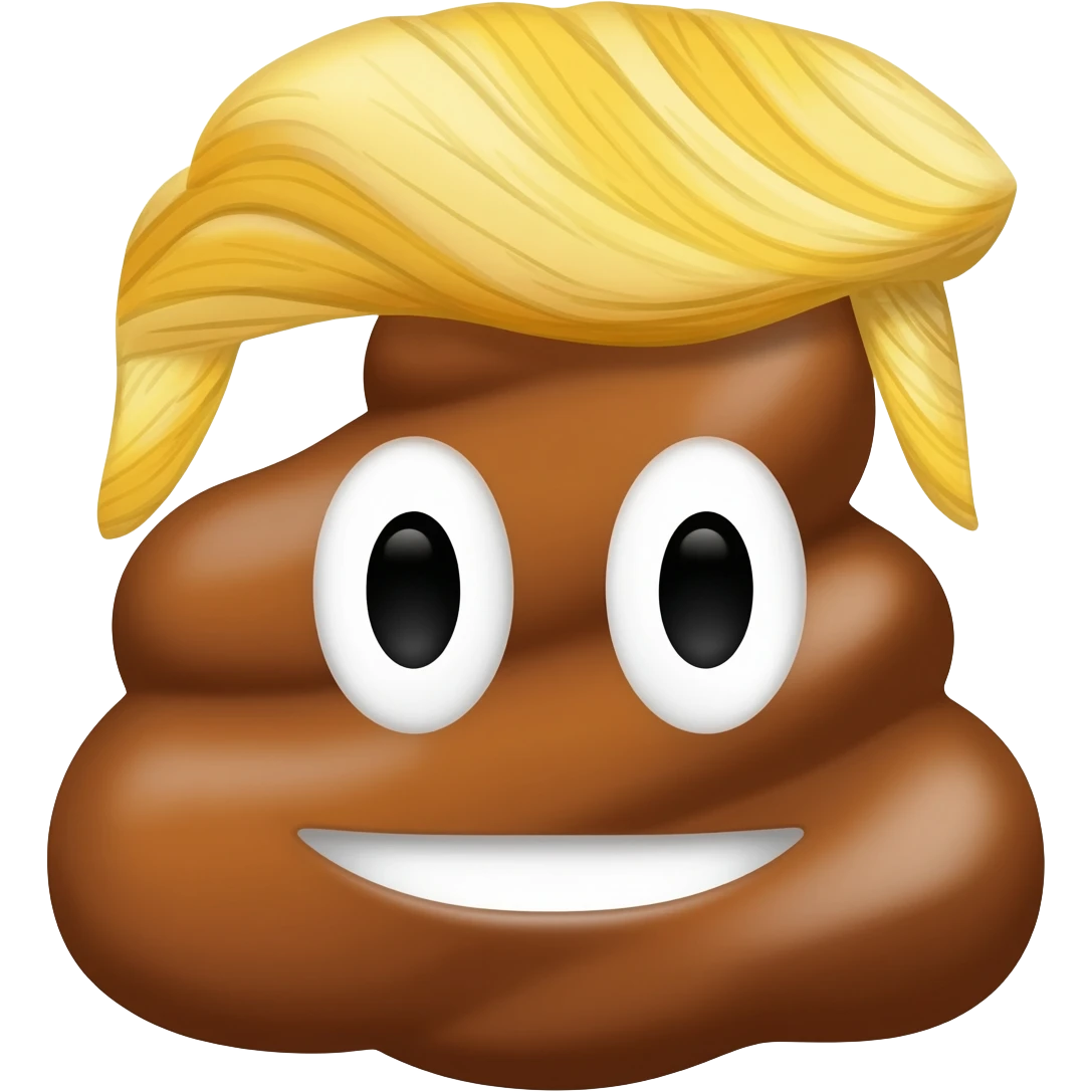 Trump poop head emoji