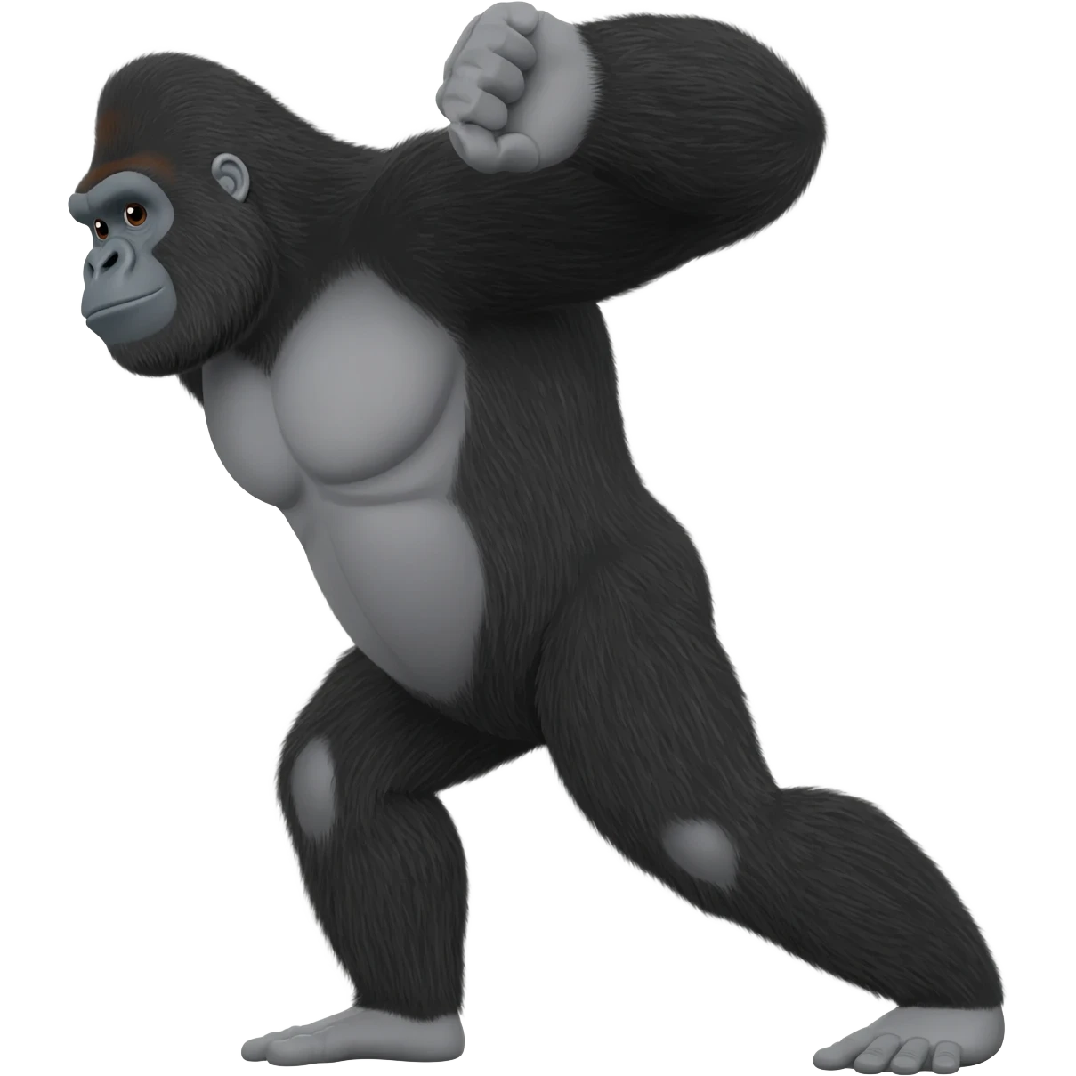 gorila  haciendo ejercicio emoji