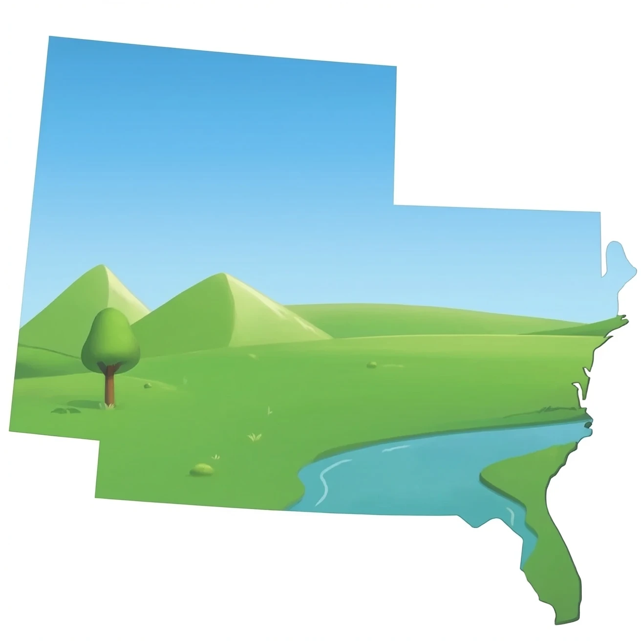 Colorado state united states map emoji