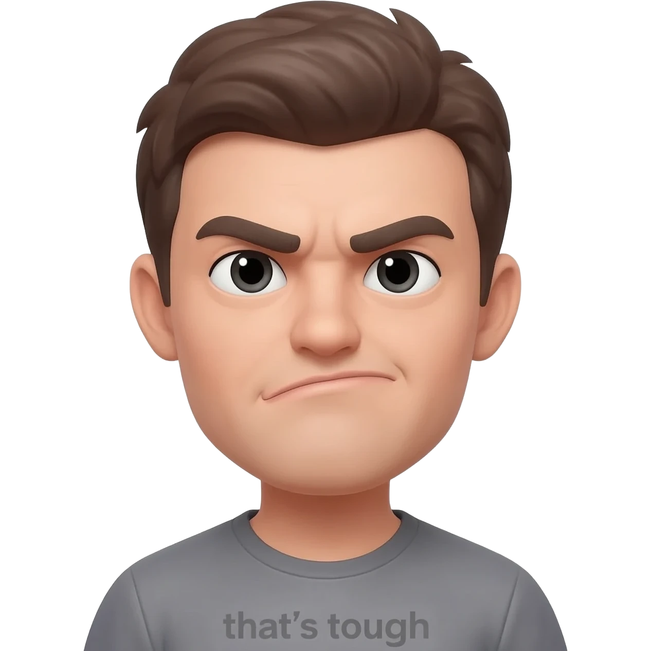 Facial expression for “that’s tuff” emoji