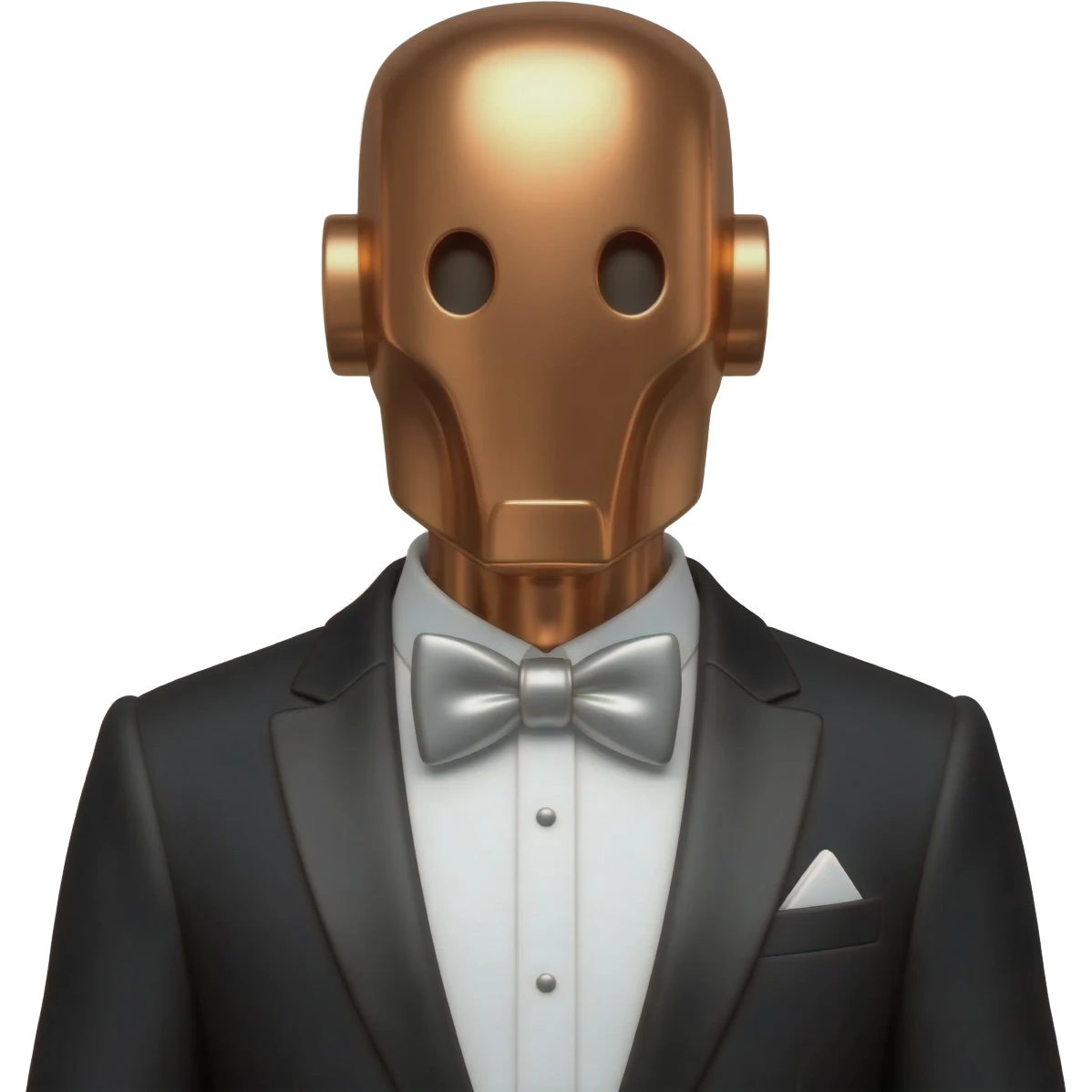 Golem de cobre con traje elegante emoji