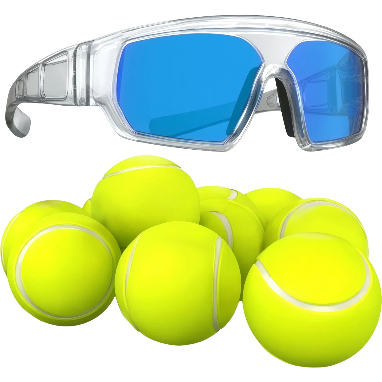 Make glasses tennis balls emoji