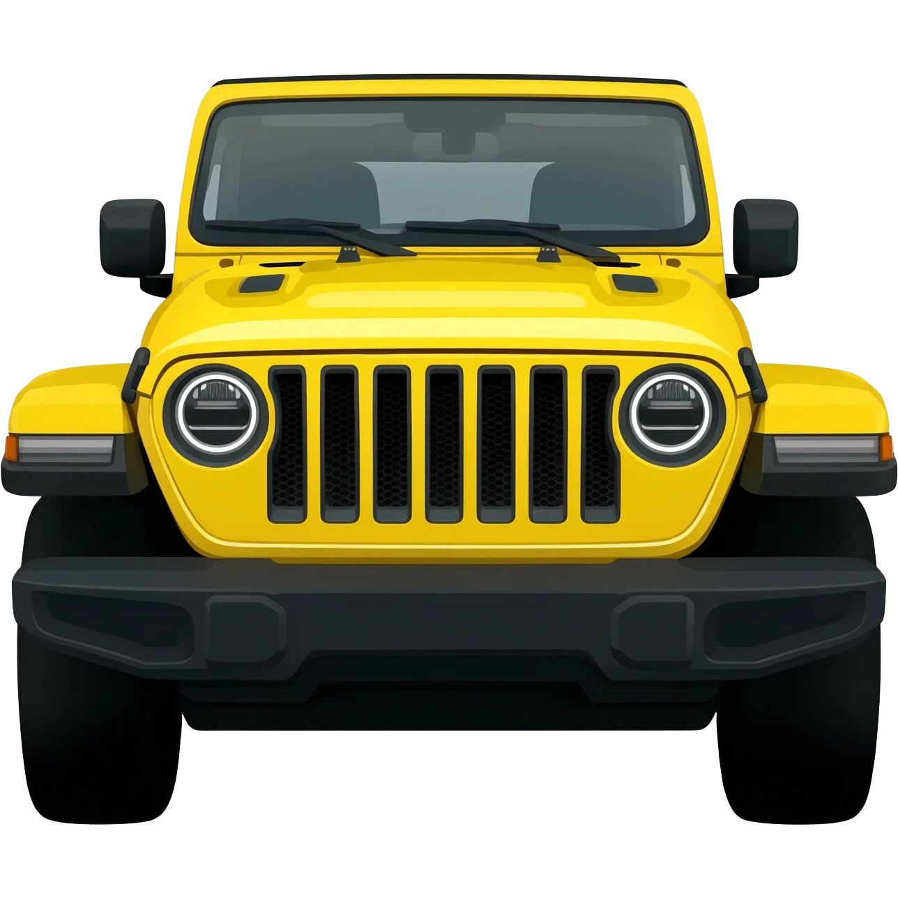 Bright Yellow Jeep Wrangler JL emoji