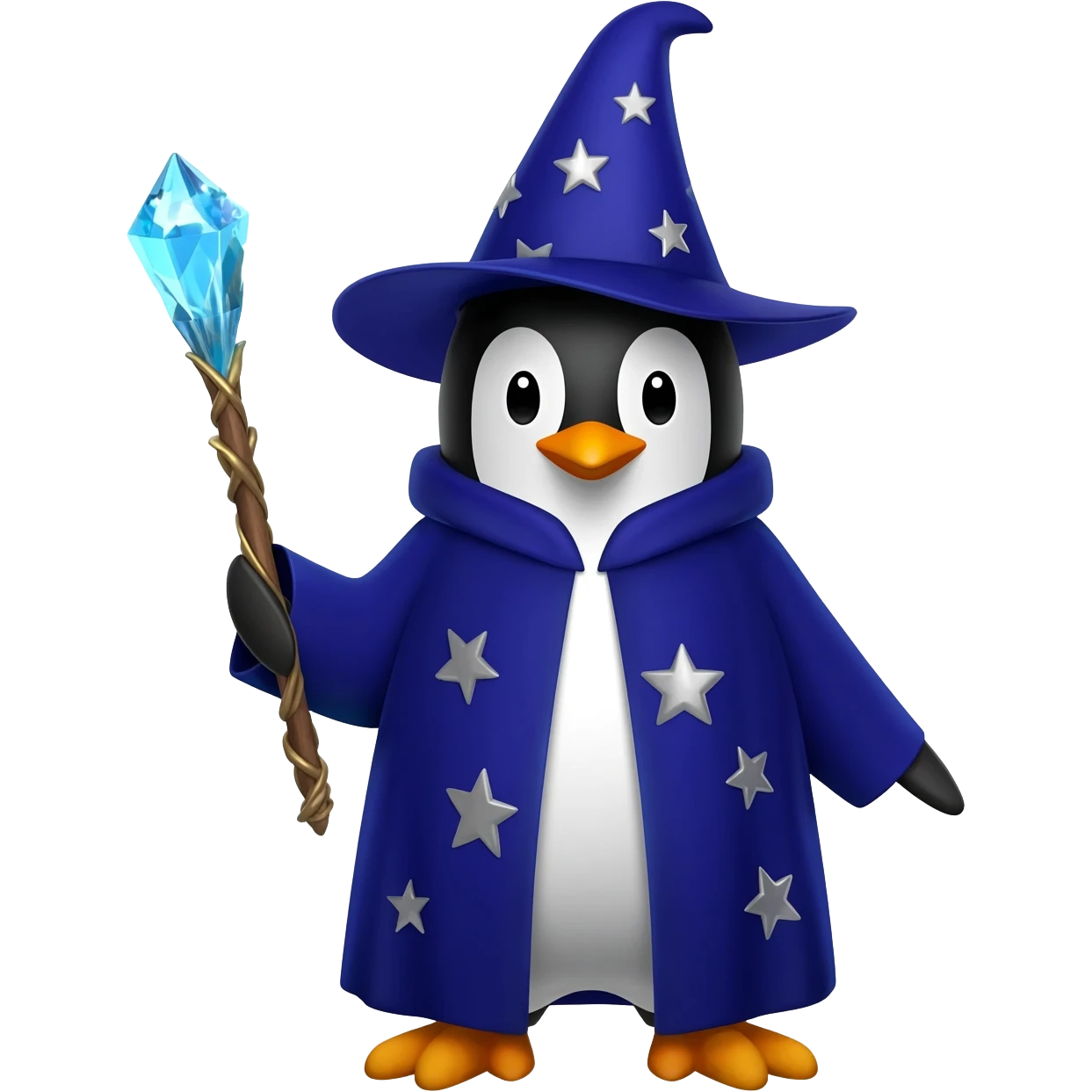 magical Penguin Wizard emoji