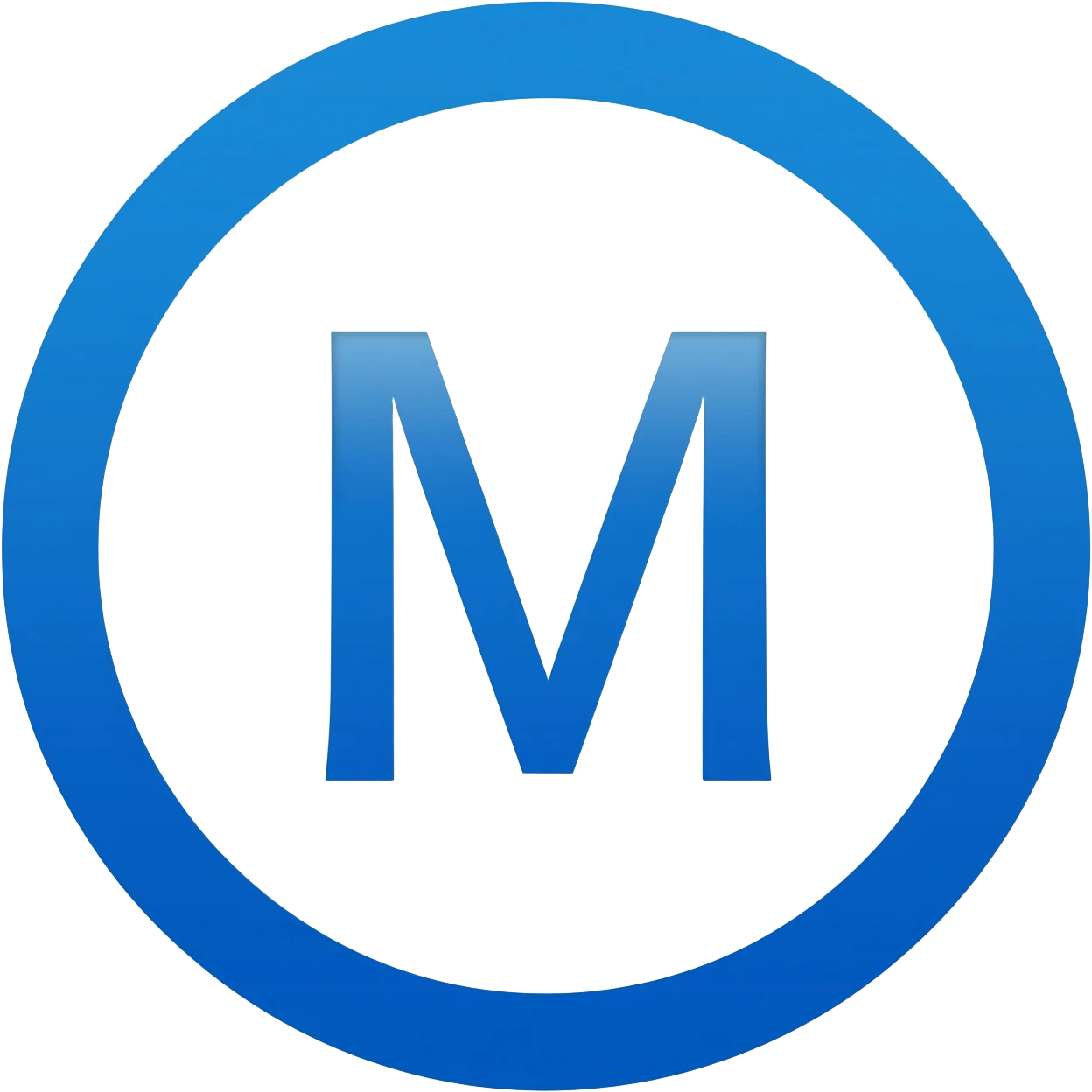 Blue Circle "M" emoji