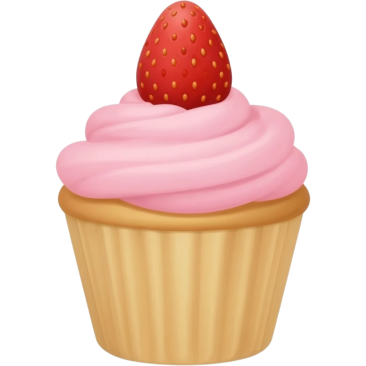 Cupcake with pink icing emoji