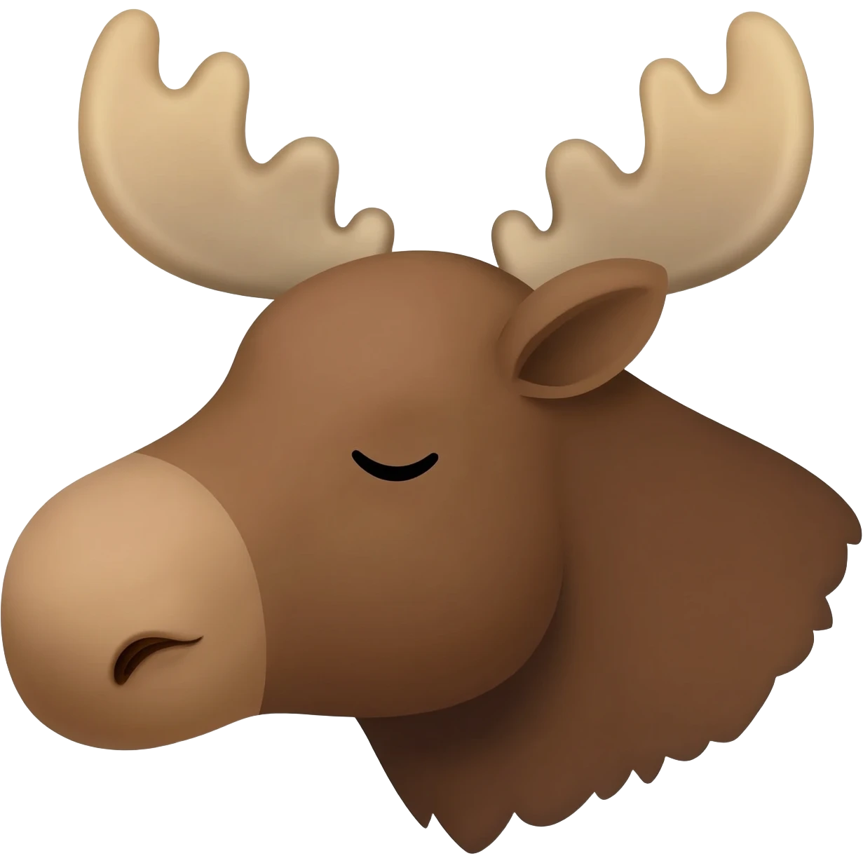 Elchkopf schlafend mit zzz emoji