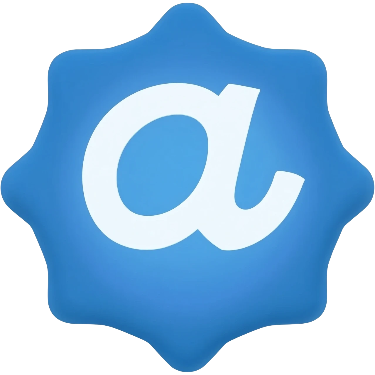 Generate a meta blue verification badge for social media emoji