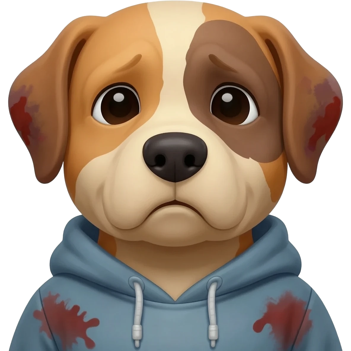 Clothes stain not clean sad dog face emoji