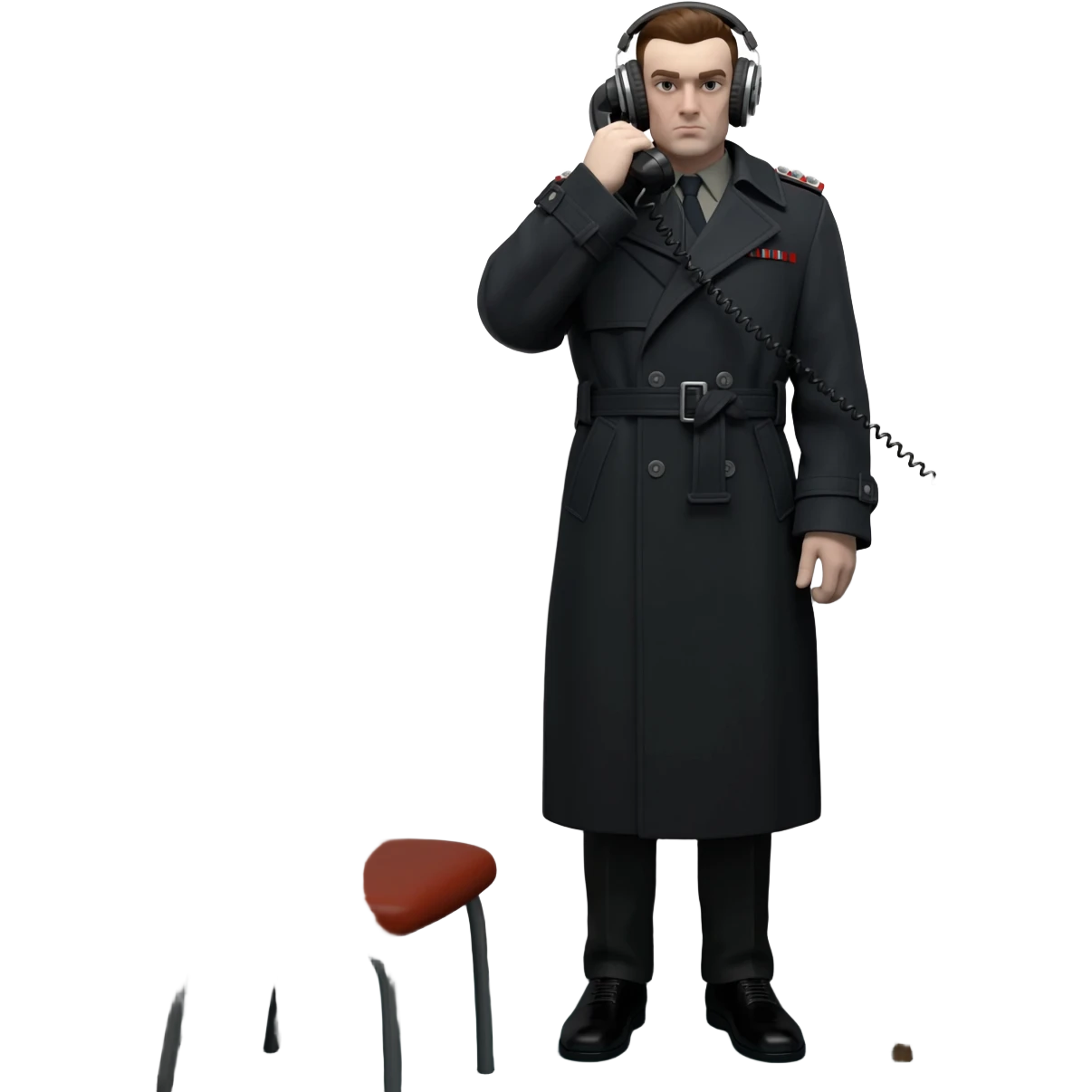 Phone tapping, listening gears like radio and headphones, GDR German Secret police emoji