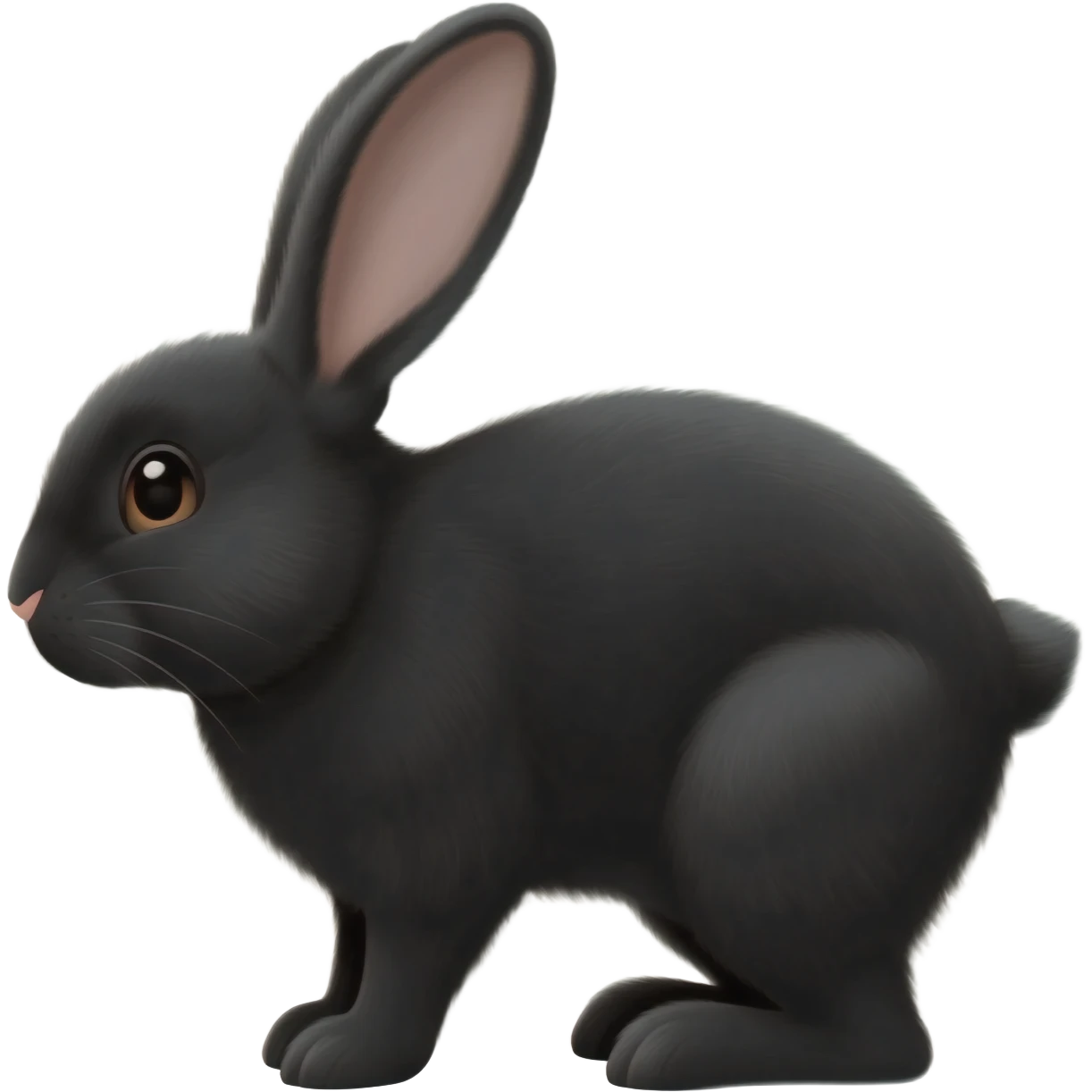 Black rabbit hanging ears emoji