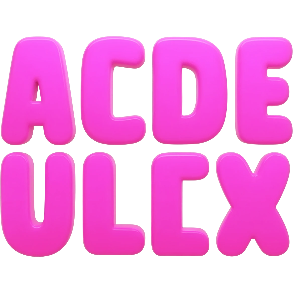 'emis' pink letter alphabet emoji