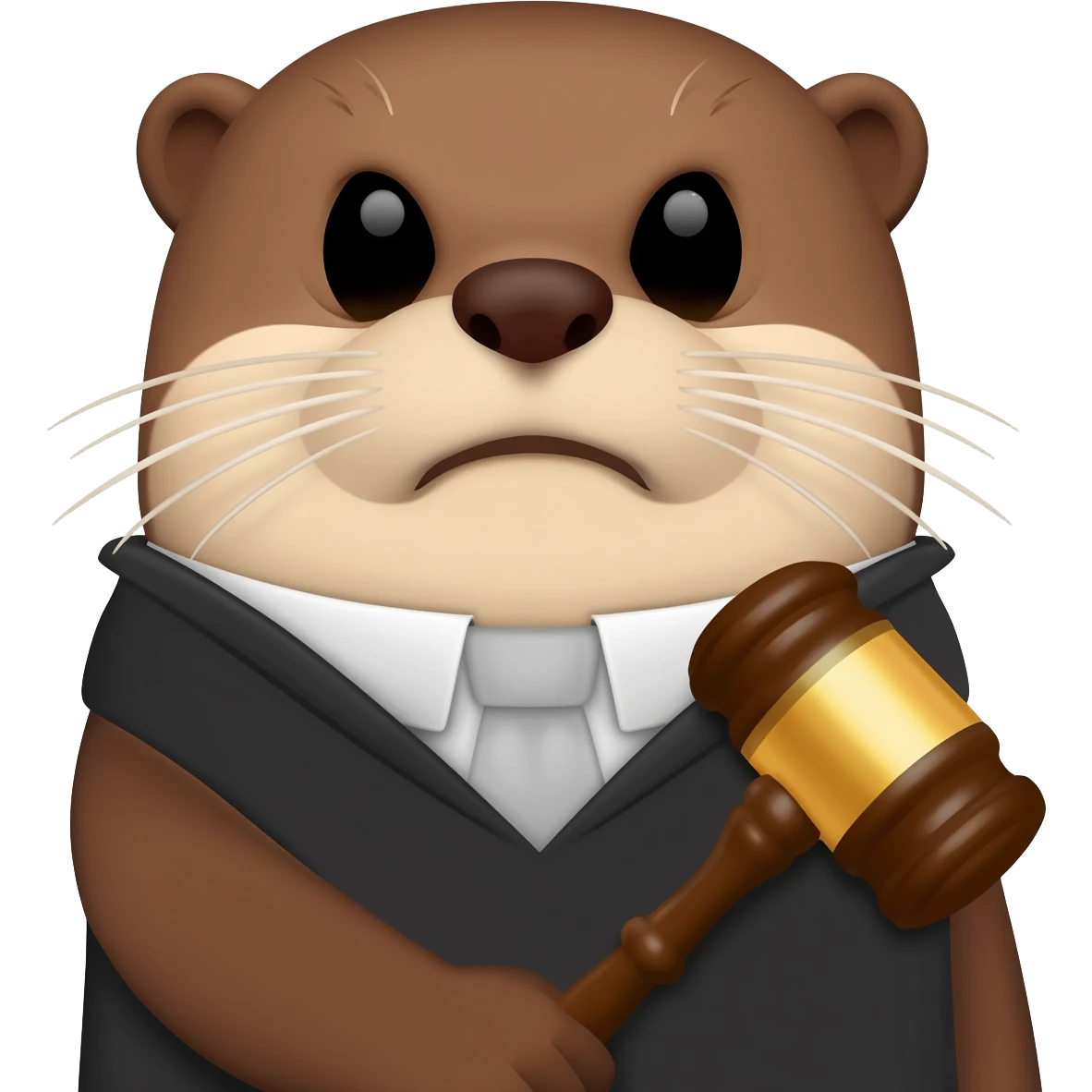 angry otter head with a judge's gavel emoji