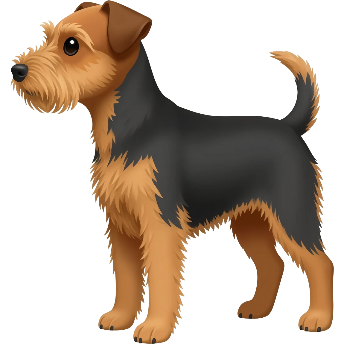 Terrier bicolor con orejas caidas emoji