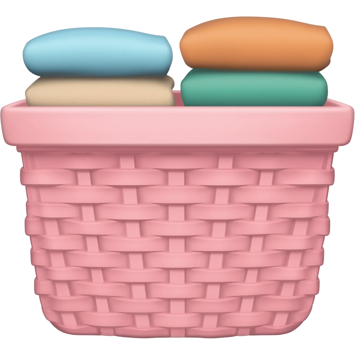 Пастельно розовая корзина с бельем emoji