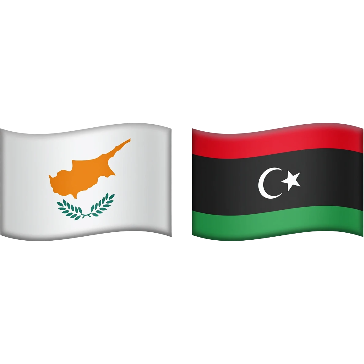 Saint cyprus and Libya emoji flag emoji
