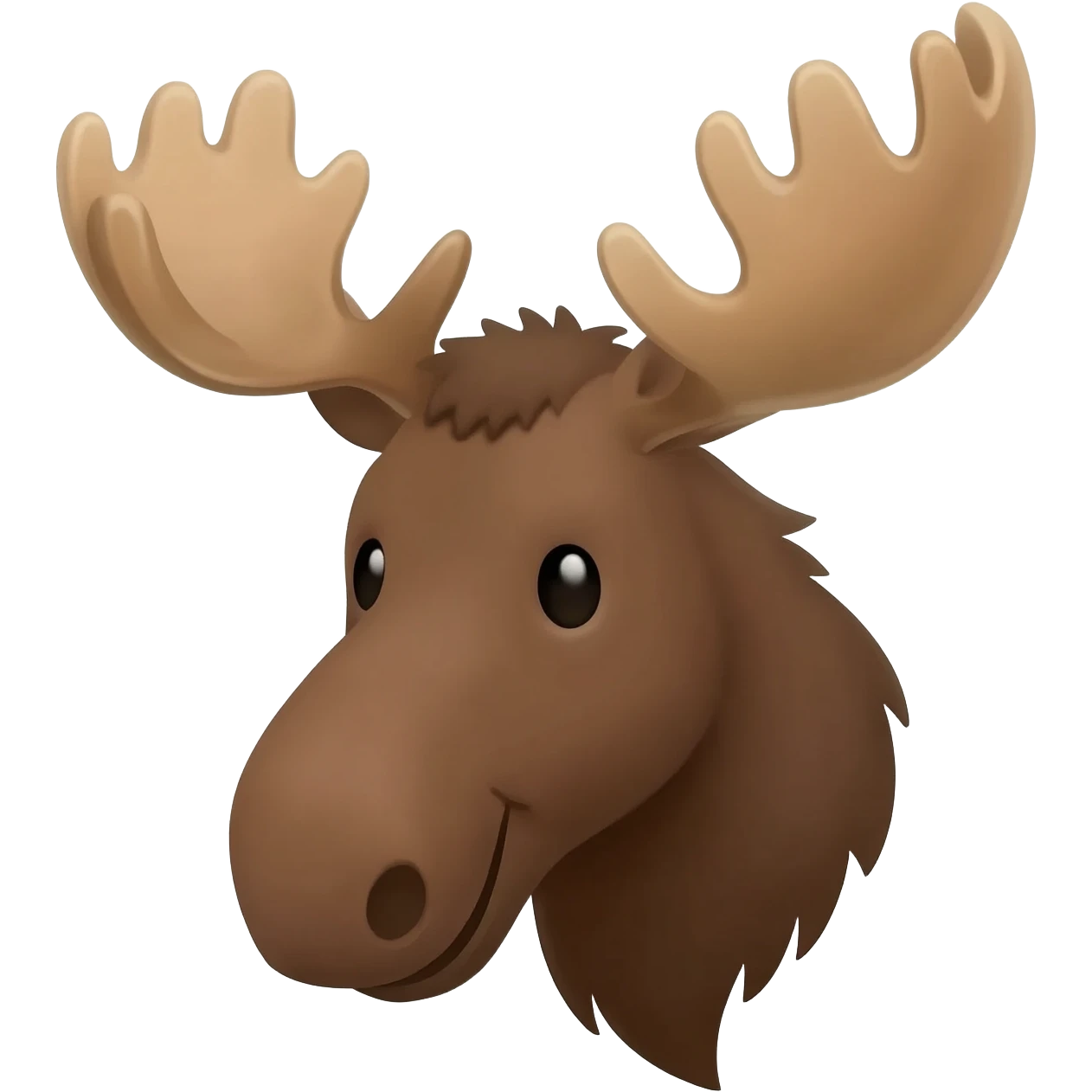 Fröhlicher elchkopf diagonal emoji