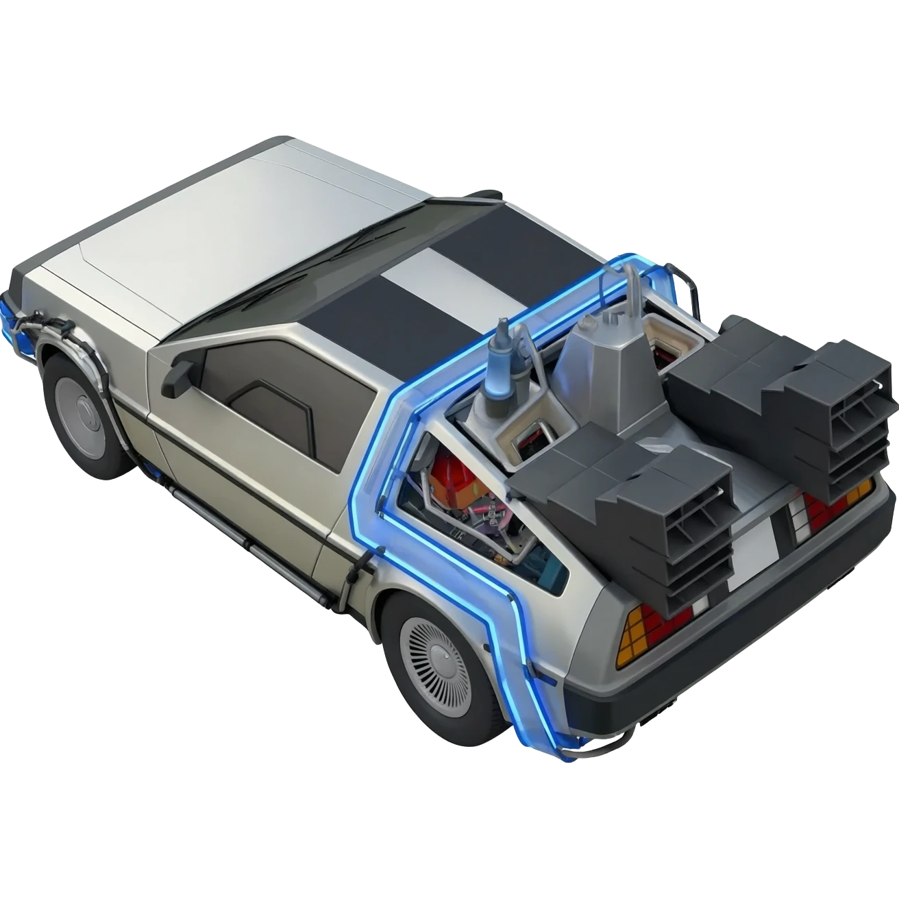 DeLorean Time Machine from Back to the Future emoji