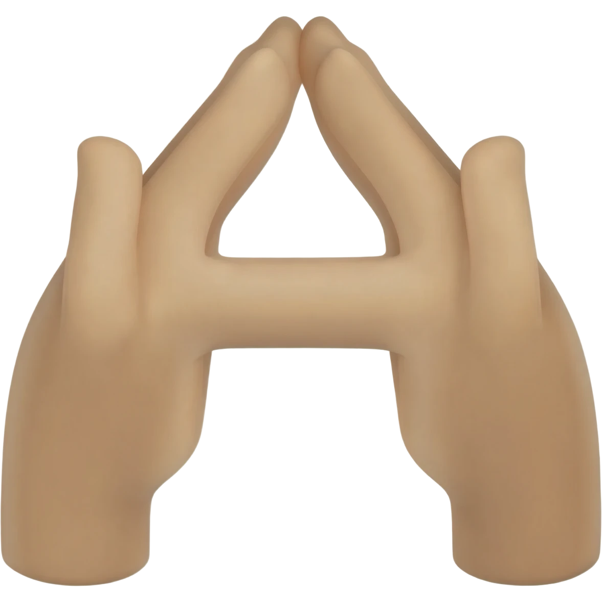 Referans olarak: ASL (Amerikan İşaret Dili) alfabesindeki F harfi pozisyonu değil, büyük F harfinin geometrik şeklini iki elle oluştur.” emoji