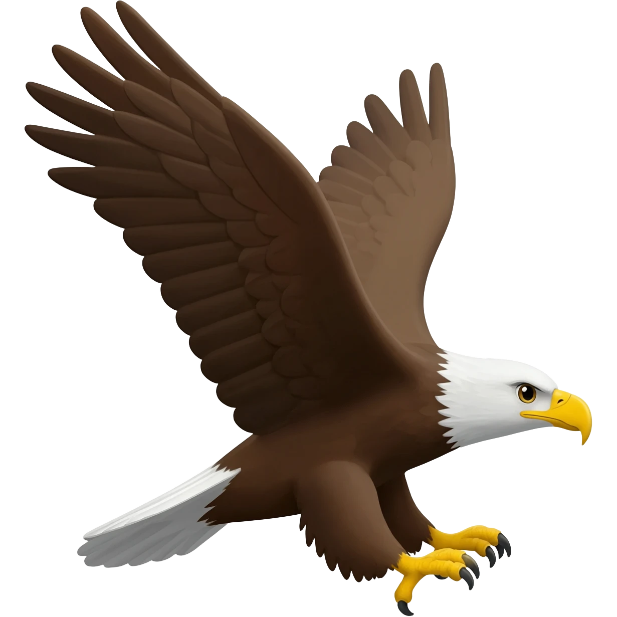 Kanatlarını yukarı el acar gibi acmis kartal sağ profilden emoji