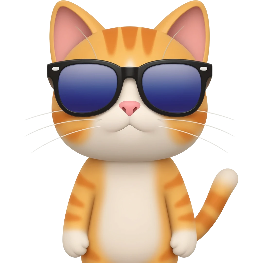 Cat wearing sunglasses emoji