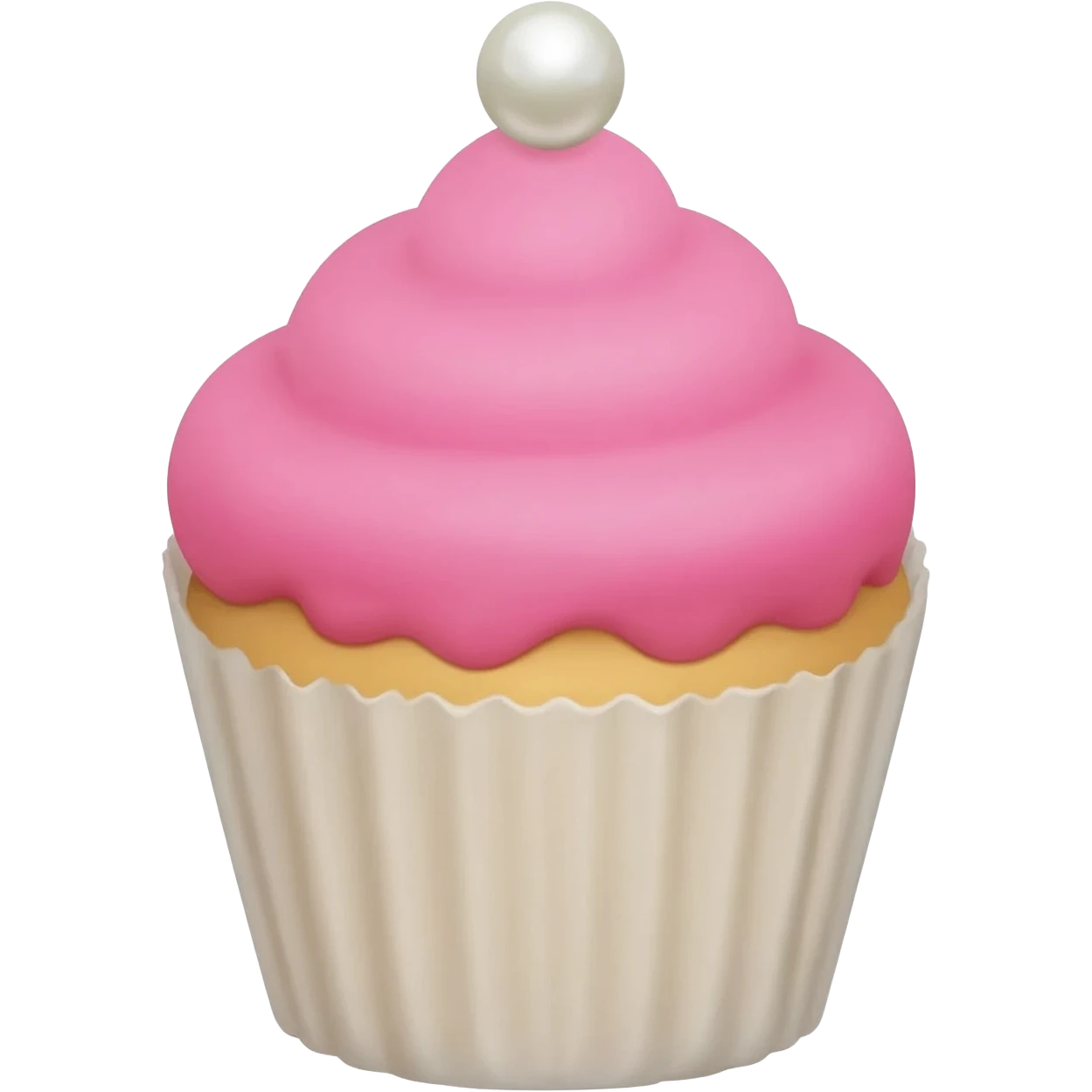 Cupcake with pink icing emoji