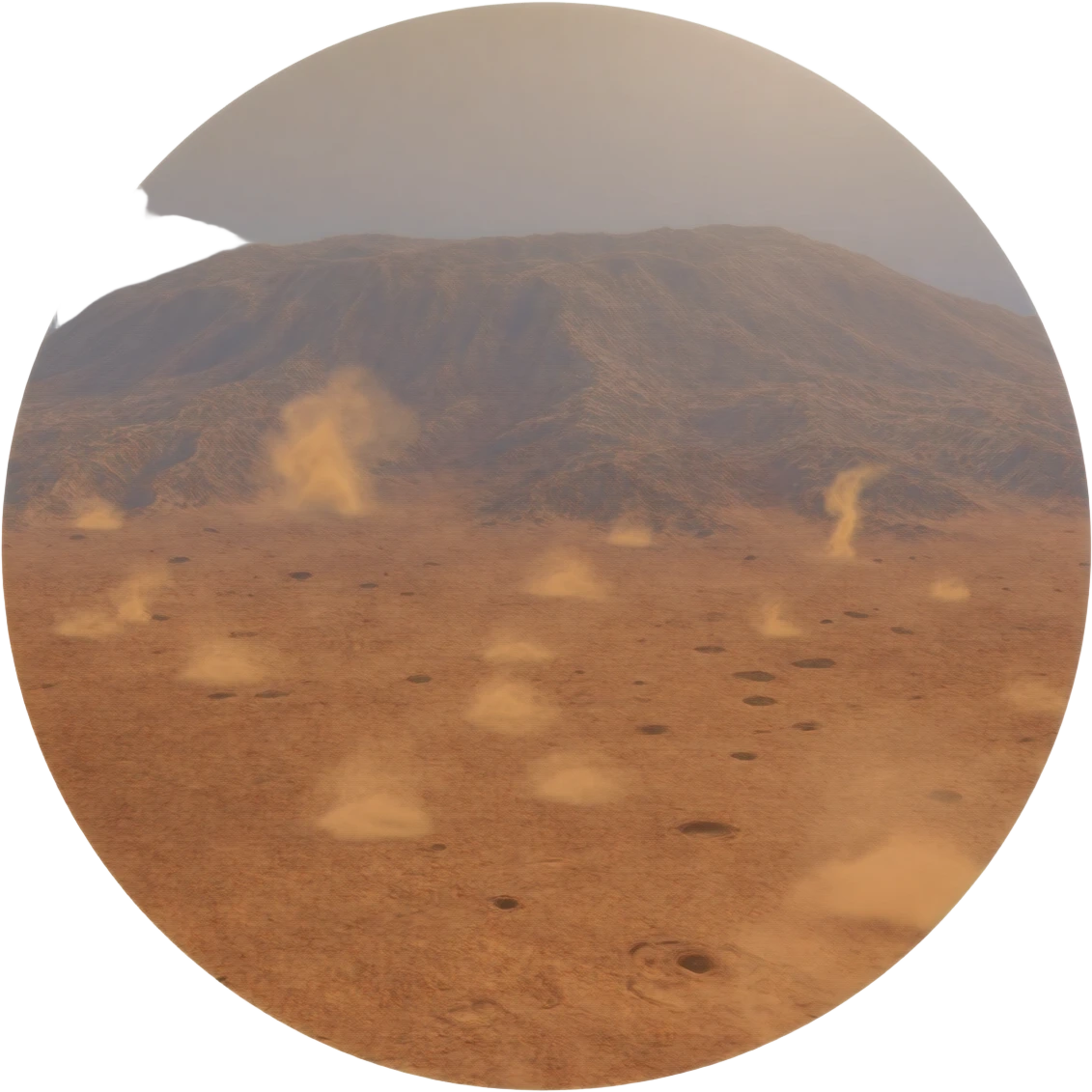 a full view of Mars with realistic . emoji
